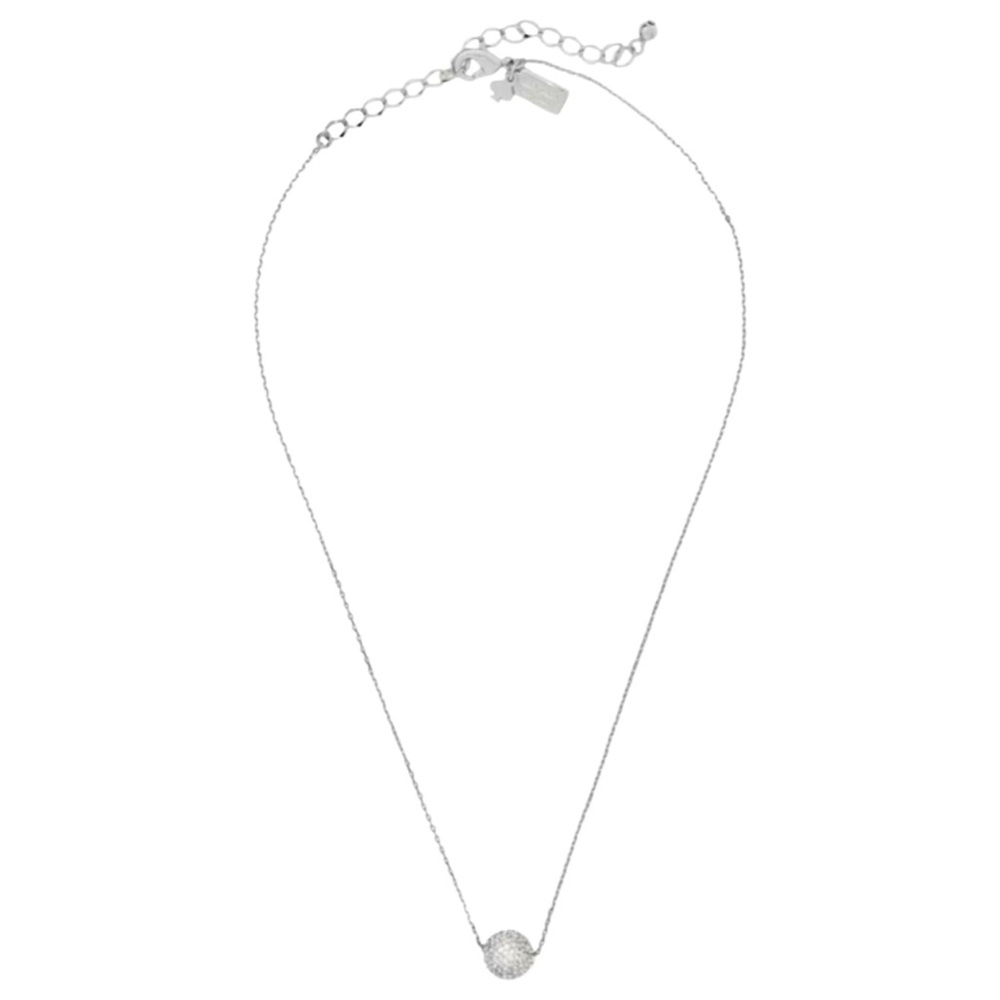 KATE SPADE • Silver Razzle Dazzle Crystal Ball Pendant Necklace - Picture 3 of 4